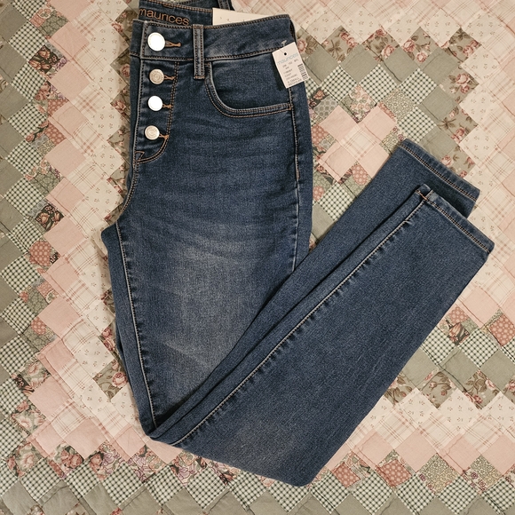Maurices Denim - Maurices 4-button High-Rise Jeggings- Size XS